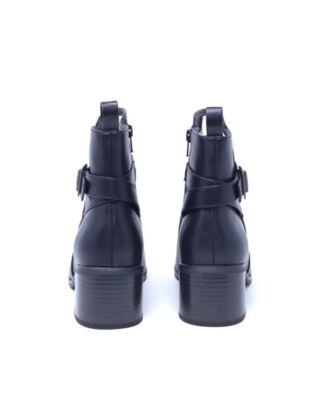 New White Mountain Narrows Black Smooth Block Heel Booties Women’s 9.5M - Picture 4 of 11